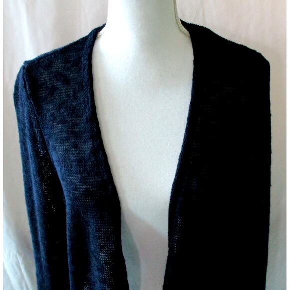 Loft Women's Blue Long Sleeve Open Front Cardigan Sweater Size Large - Picture 2 of 9